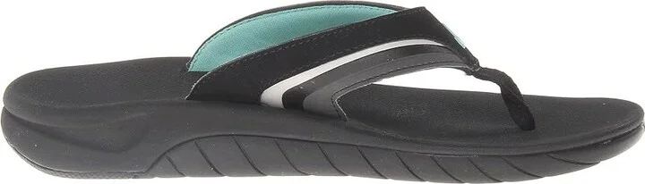 Reef Girls Slap 3 Women's Shoes Black/Black/Aqua : 10 B - Medium, EVA/Synthetic - Image 8
