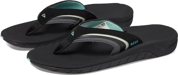 Reef Girls Slap 3 Women's Shoes Black/Black/Aqua : 10 B - Medium, EVA/Synthetic