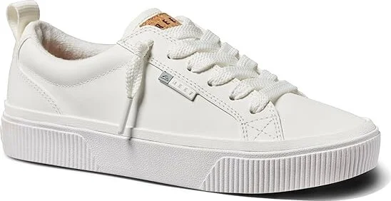 Reef Lay Day Dawn Women's Shoes White Leather : 6 B - Medium - Image 4