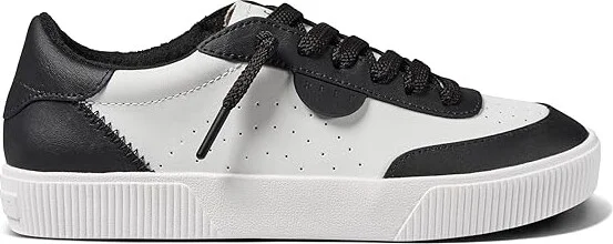 Reef Lay Day Seas Women's Shoes Black/White Leather : 7 B - Medium, Leather/Rubber - Image 5