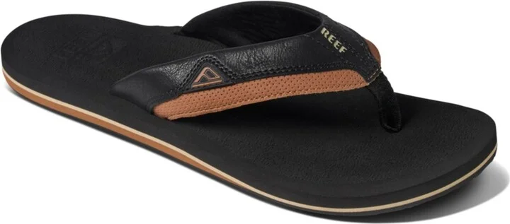 Reef Men's Cushion Dawn Slip-On Sandals - Black, Tan