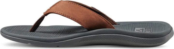 Reef Men's Santa Ana Padded & Waterproof Flip-Flop Sandal - Grey/tan - Image 3