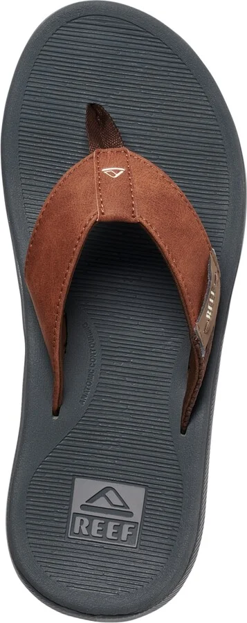 Reef Men's Santa Ana Padded & Waterproof Flip-Flop Sandal - Grey/tan - Image 4