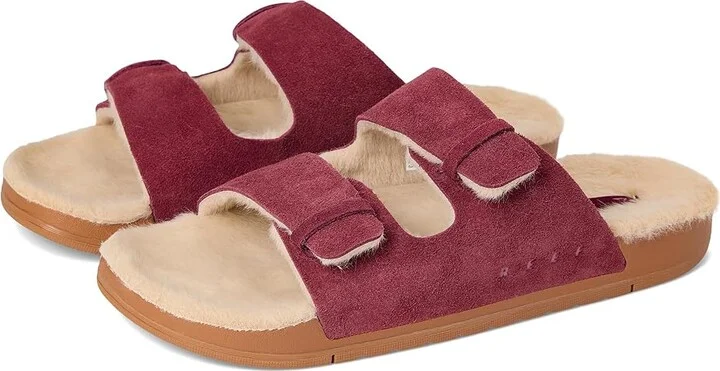 Reef Ojai Two Bar Cozy Women's Sandals Cordovan : 11 B - Medium, Leather