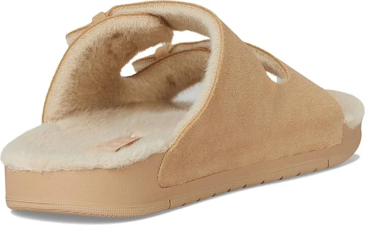 Reef Ojai Two Bar Cozy Women's Sandals Tan : 8 B - Medium, Leather - Image 4