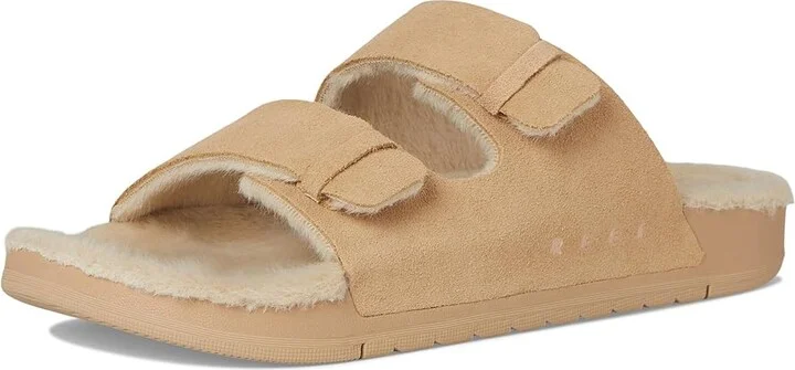 Reef Ojai Two Bar Cozy Women's Sandals Tan : 8 B - Medium, Leather - Image 5