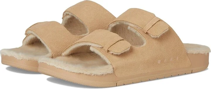 Reef Ojai Two Bar Cozy Women's Sandals Tan : 8 B - Medium, Leather