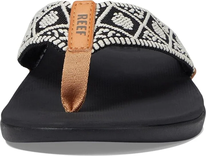 Reef Ortho-Woven Women's Sandals Black/White : 5 B - Medium, Synthetic - Image 3