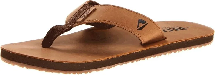 Reef Reef Leather Smoothy Men's Sandals Bronze/Brown : 6 D - Medium, Canvas/Leather/Suede - Image 2