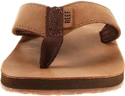 Reef Reef Leather Smoothy Men's Sandals Bronze/Brown : 6 D - Medium, Canvas/Leather/Suede - Image 6