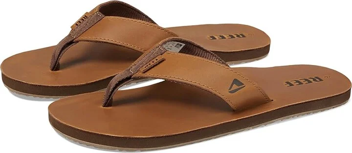 Reef Reef Leather Smoothy Men's Sandals Bronze/Brown : 6 D - Medium, Canvas/Leather/Suede