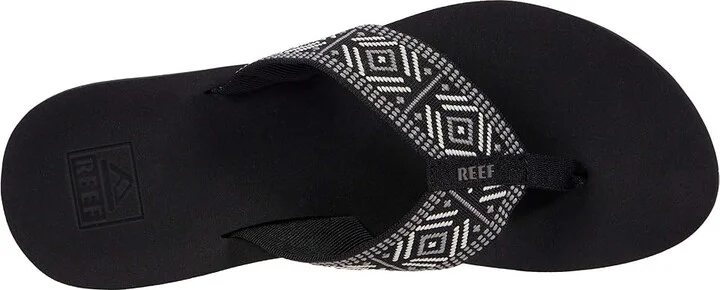 Reef Spring Woven Women's Shoes Black/White : 5 B - Medium, Textile - Image 2