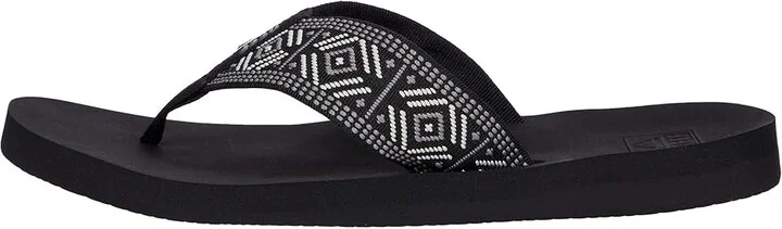 Reef Spring Woven Women's Shoes Black/White : 5 B - Medium, Textile - Image 6