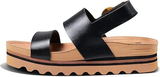 Reef Vista Hi Buckle Women's Shoes Black/Tan : 7 B - Medium, Synthetic - Image 4