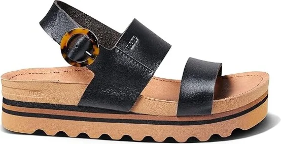 Reef Vista Hi Buckle Women's Shoes Black/Tan : 7 B - Medium, Synthetic - Image 5