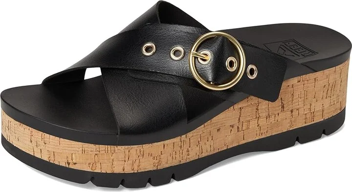 Reef Vista Higher Gia Women's Sandals Black Cork : 11 B - Medium - Image 5
