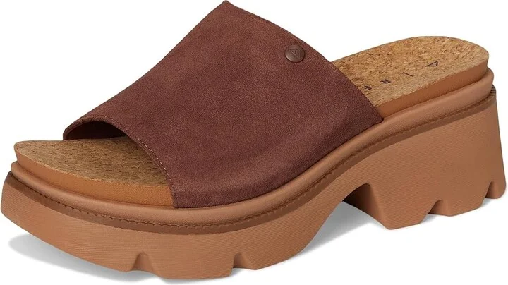 Reef Vista Luxe Evie Women's Wedge Shoes Brown/Black : 10 B - Medium, Suede - Image 5