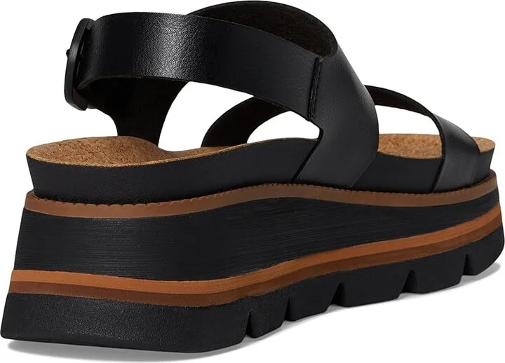 Reef Vista Luxe Liah Women's Wedge Shoes Black : 8 B - Medium - Image 4