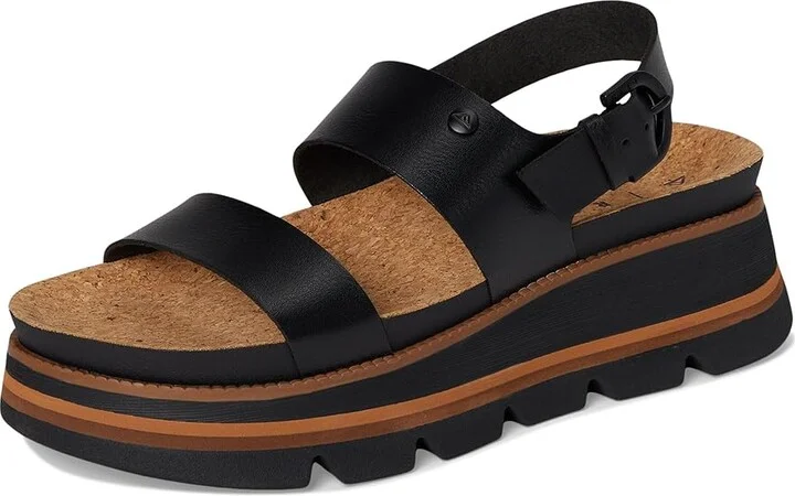 Reef Vista Luxe Liah Women's Wedge Shoes Black : 8 B - Medium - Image 5