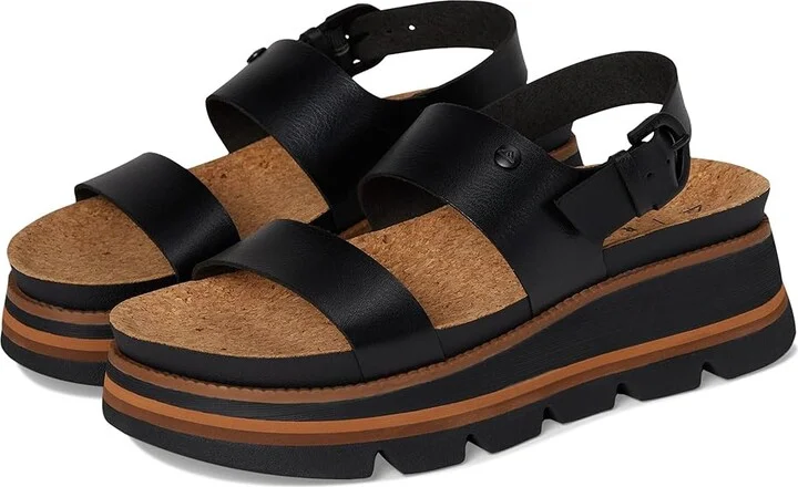 Reef Vista Luxe Liah Women's Wedge Shoes Black : 8 B - Medium