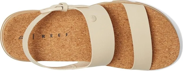 Reef Vista Luxe Liah Women's Wedge Shoes White/Tan : 9 B - Medium - Image 2