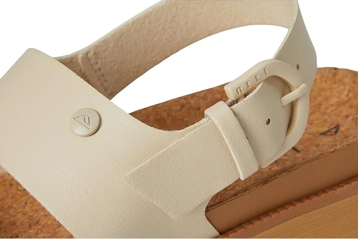 Reef Vista Luxe Liah Women's Wedge Shoes White/Tan : 9 B - Medium - Image 7