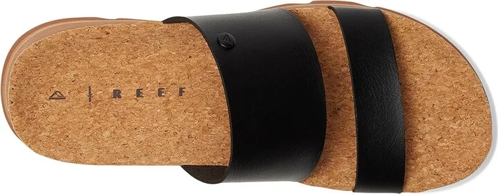 Reef Vista Luxe Siaa Women's Wedge Shoes Black/Tan : 5 B - Medium - Image 2