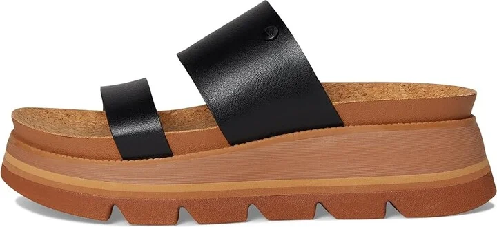 Reef Vista Luxe Siaa Women's Wedge Shoes Black/Tan : 5 B - Medium - Image 6