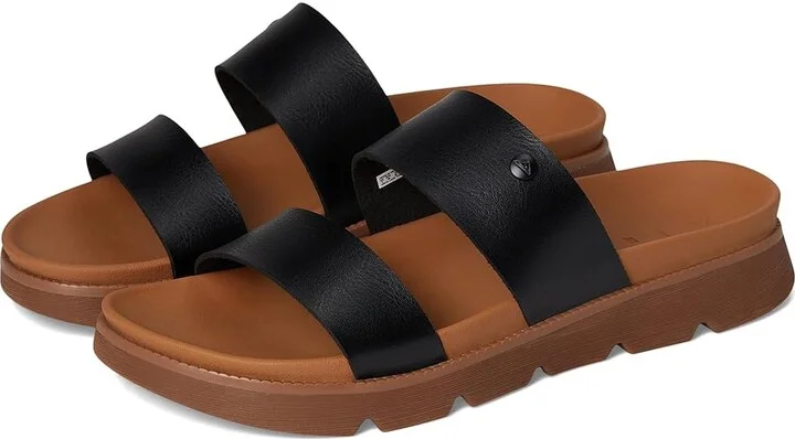 Reef Vista Luxe Thea Women's Wedge Shoes Black/Tan : 11 B - Medium