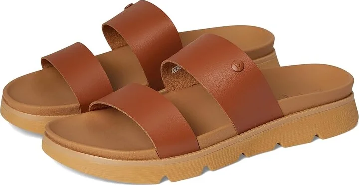 Reef Vista Luxe Thea Women's Wedge Shoes Leather Brown : 7 B - Medium