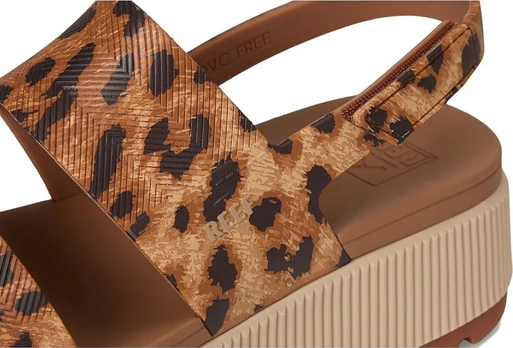 Reef Water Vista Higher Women's Shoes Leopard : 9 B - Medium, Synthetic - Image 7