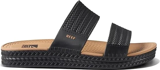 Reef Water Vista Slide Women's Shoes Black/Tan : 5 B - Medium, Synthetic - Image 4