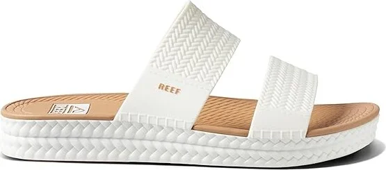 Reef Water Vista Slide Women's Shoes White/Tan : 9 B - Medium, Synthetic - Image 4