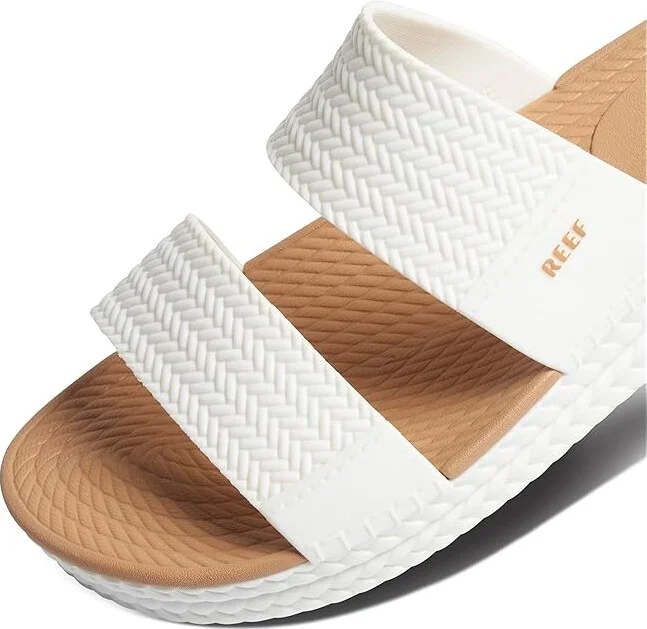 Reef Water Vista Slide Women's Shoes White/Tan : 9 B - Medium, Synthetic - Image 6
