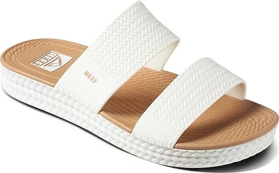 Reef Water Vista Slide Women's Shoes White/Tan : 9 B - Medium, Synthetic