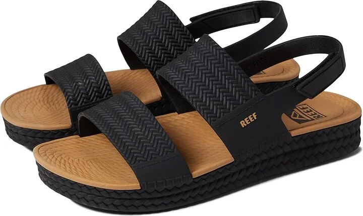 Reef Water Vista Women's Shoes Black/Tan : 7 B - Medium, Synthetic