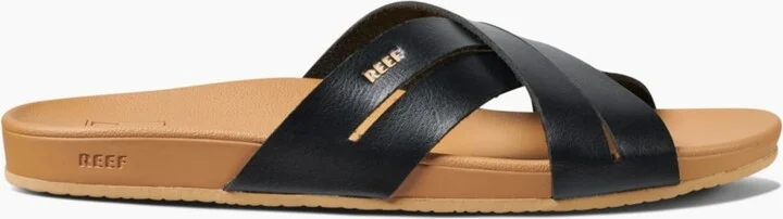 Reef Women's Cushion Spring Bloom Double Strap Sandal - Black, Tan - Image 2