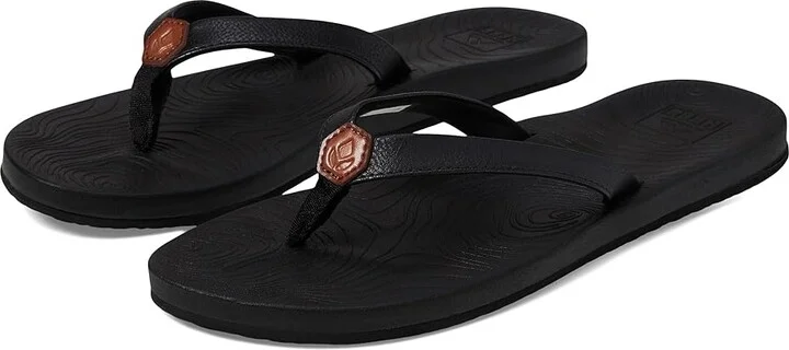 Reef Zen Love Women's Sandals Black/Black : 11 B - Medium, Synthetic