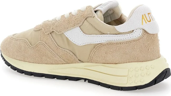 'Reel Wind' Beige Low Top Sneakers With Logo Detail In Suede Woman - Image 2