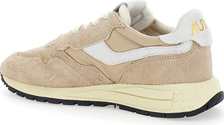 'Reel Wind' Beige Low Top Sneakers With Logo Detail In Suede Woman - Image 2