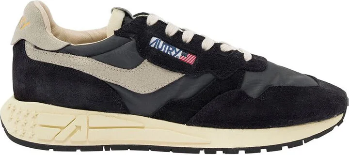 'Reel Wind' Black Low Top Sneakers With Logo Detail In Suede Man - Image 4