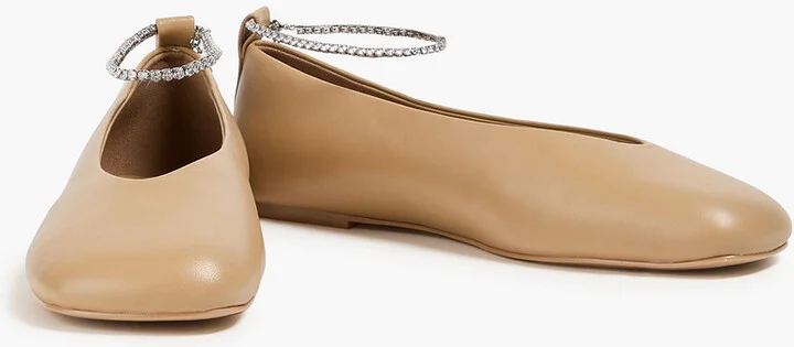 Reelo crystal-embellished leather ballet flats - Image 2