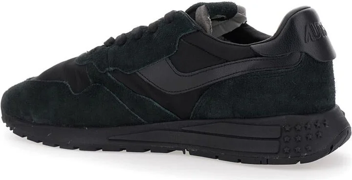 'Reelwind' Black Low Top Sneakers With Logo Patch Ontongue And Side In Suede Man - Image 3