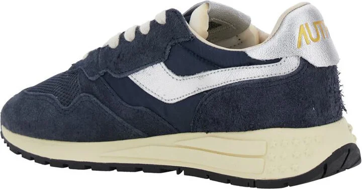 'Reelwind' Blue Low Top Sneakers With Logo Patch On Tongue And Side And Logo Lettering On The Heel In Suede Woman - Image 3
