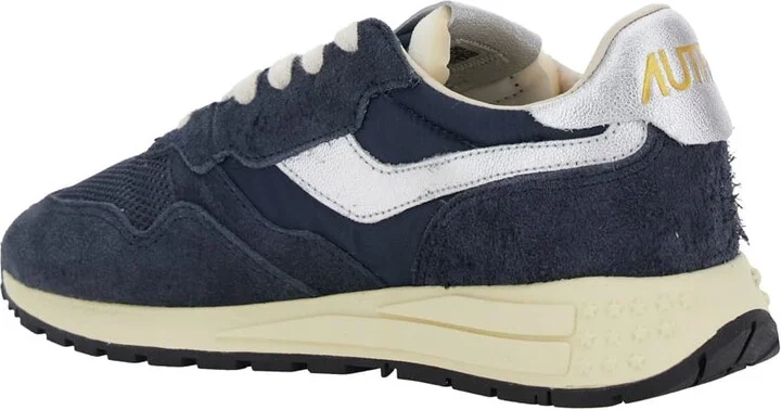 'reelwind' Blue Low Top Sneakers With Logo Patch On Tongue And Side And Logo Lettering On The Heel In Suede Woman - Image 3