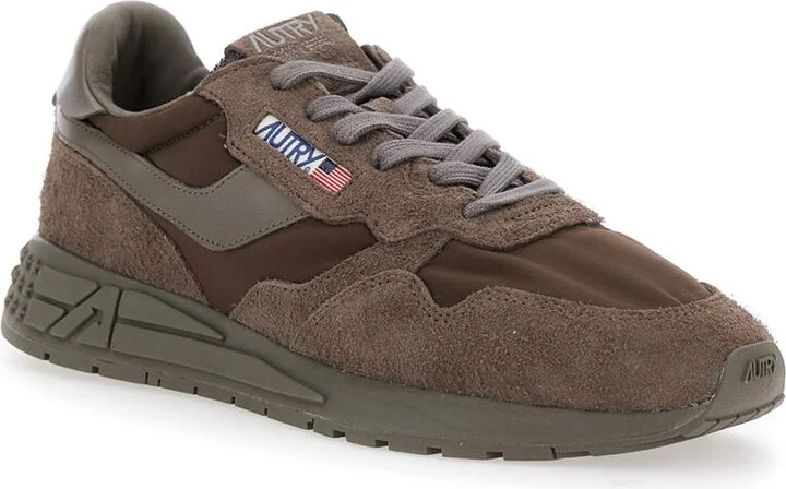'Reelwind' Brown Low Top Sneakers With Logo Patch Ontongue And Side In Suede Man - Image 2