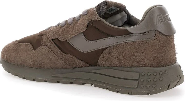 'Reelwind' Brown Low Top Sneakers With Logo Patch Ontongue And Side In Suede Man - Image 3