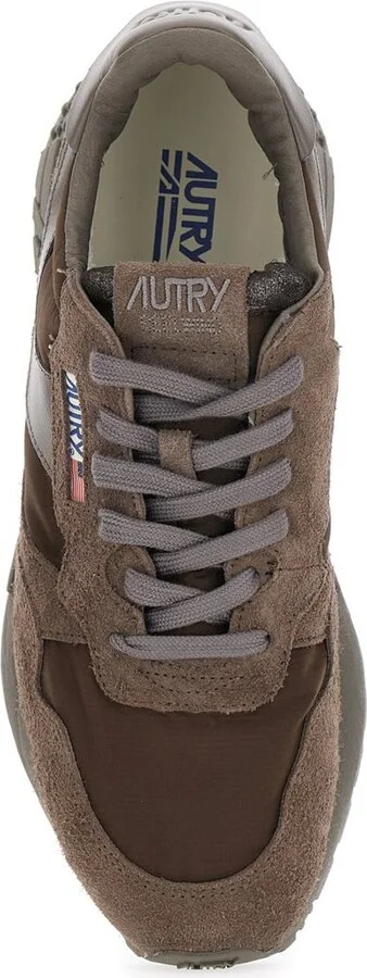 'Reelwind' Brown Low Top Sneakers With Logo Patch Ontongue And Side In Suede Man - Image 4