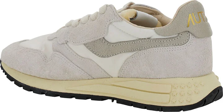 'reelwind' Grey Low Top Sneakers With Logo Patch In Leather And Suede Woman - Image 2