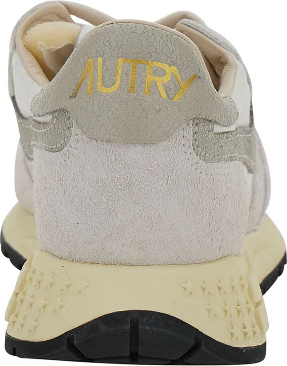 'reelwind' Grey Low Top Sneakers With Logo Patch In Leather And Suede Woman - Image 3